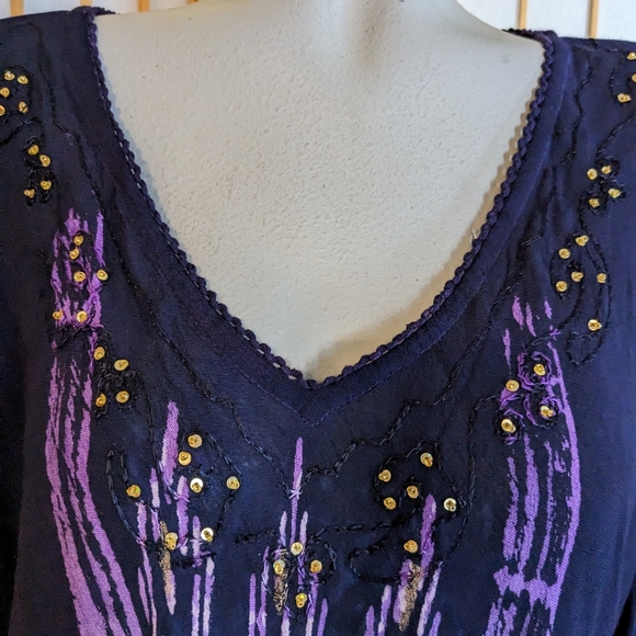 🆕 The Greater Good, embellished tunic top, size 3X-4X, NEW with tags - Picture 2 of 12